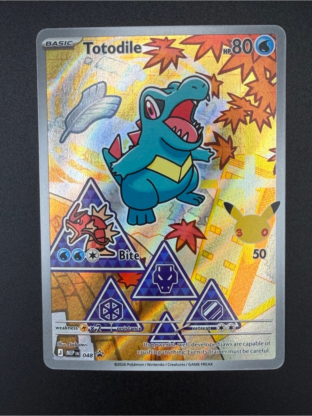 Pokémon TCG Totodile 048 Black Star Promo First Partners Collection Series 2